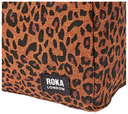 Roka Mayfair Small Cotton Canvas Wash Bag - Mini Leopard Brown