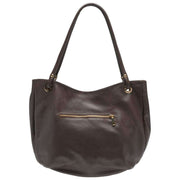 Elie Beaumont Curved Soft Tote Bag - Chocolate Brown