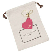 Elie Beaumont Heart Keyring - Berry Pink