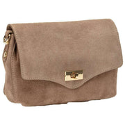 Elie Beaumont Suede Midi Twist Bag - Mink Beige