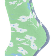 Esprit Spring Flowers 2 Pack Socks - Green/Blue