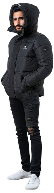 Helvetica Mountain Pioneers Barnes Hooded Parka Jacket - Black