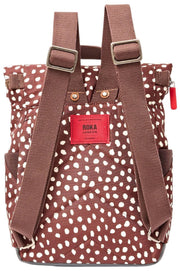 Roka Canfield B Small Recycled Canvas Backpack - Brown Spot