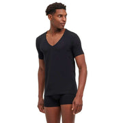 Falke Daily Climate Control Deep V-Neck T-Shirt - Black