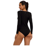 Falke Daily Drape Brief Bodysuit - Black
