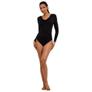 Falke Daily Drape Brief Bodysuit - Black
