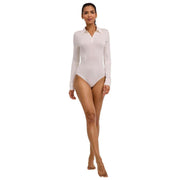 Falke Daily Polo Brief Bodysuit - Pearl White