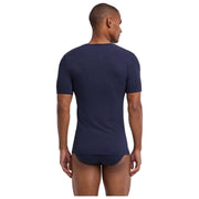 Falke Daily Seamless V-Neck T-Shirt - Midnight Navy