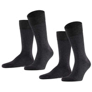 Falke Happy 2 Pack Socks - Anthra Mel Grey