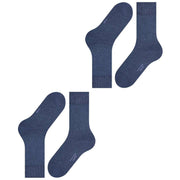 Falke Happy 2 Pack Socks - Navy Mel