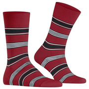 Falke Marina Stripe Socks - Scarlet Red