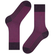 Falke Oxford Stripe Socks - Eggplant Lilac