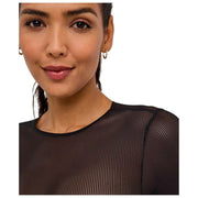 Falke Private Sheer Lines String Bodysuit - Black