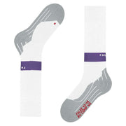 Falke RU Compression Energy Running Knee-High W2 Socks - White/Purple