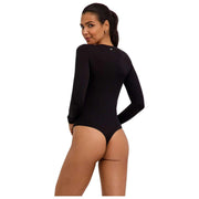 Falke Timeless Cotton Crew String Bodysuit - Black