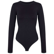 Falke Timeless Cotton Crew String Bodysuit - Black