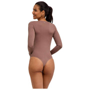 Falke Timeless Cotton Crew String Bodysuit - Milkshake Brown
