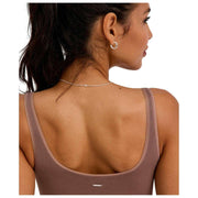 Falke Timeless Cotton Tank String Bodysuit - Milkshake Brown