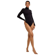 Falke Timeless Cotton Turtle-Neck String Bodysuit  - Black