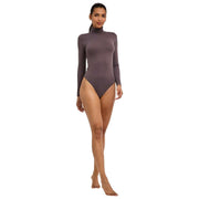 Falke Timeless Cotton Turtle-Neck String Bodysuit  - Iron Grey