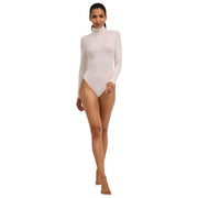 Falke Timeless Cotton Turtle-Neck String Bodysuit  - Pearl White