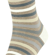 Falke Tinted Stripe Socks - Beige Mel