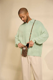 Hindbag Bill Phone Bag - Leopard Cinnamon Brown