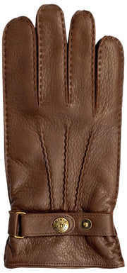 Dents Whitchurch Deerskin Leather Gloves - Walnut Brown