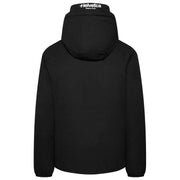 Helvetica Mountain Pioneers Eyeblock Hooded Windbreaker Jacket - Black