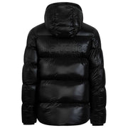 Helvetica Mountain Pioneers Silver 2 Hooded Down Jacket - Black