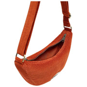 Hindbag Andrea Half Moon Bag - Velvet Brick Orange