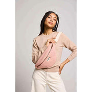 Hindbag Sasha Large Teddy Bum Bag - Powder Pink
