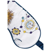 Jessica Russell Flint Kiss the Sky Silk Eye Mask - White/Yellow/Blue