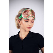 Jessica Russell Flint Virgo Silk Eye Mask - Beige/Green