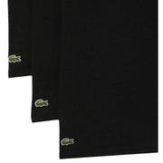 Lacoste Slim Fit Crew Neck 3 Pack T-Shirts - Black