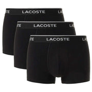 Lacoste Stretch Cotton Logo Waist 3 Pack Trunk - Black