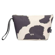 Lefrik Zoid M Printed Cow Toiletry Bag - Cream/Grey