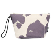 Lefrik Zoid Small and Medium Pack Cow Print Wash Bag - Cream/Grey