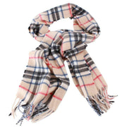 Locharron of Scotland Beau Thomson Modern Cashmere Scarf - Beige/Red/Black