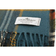 Locharron of Scotland Borders Macbeth Weathered Lamswool Blanket - Blue/Brown
