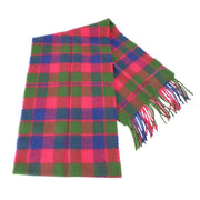 Locharron of Scotland Bowhill Glasgow Lambswool Tartan Scarf - Green/Blue/Pink