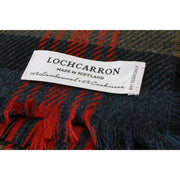 Locharron of Scotland Brock Logan Modern Luxury Scarf - Navy/Olive Green/Red