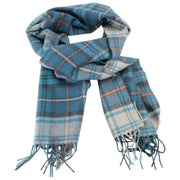 Locharron of Scotland Darwin Gordon Dress Lambswool Scarf - Teal Blue