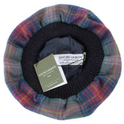 Locharron of Scotland Hame Tartan Brushed Wool Tam - Pale Green/Lilac/Navy