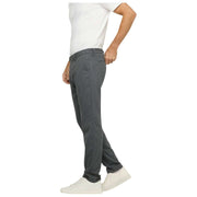 MAC Jeans Lennox Woolly Herringbone Trousers - Grey Stone