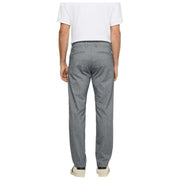 MAC Jeans Lennox Woolly Herringbone Trousers - Light Storm Grey