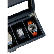 Maison Scarlett Jean 5 Slot PU Watch Box - Black