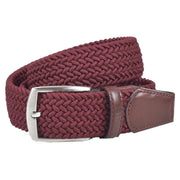 Miguel Bellido Elastic Woven Belt - Burgundy