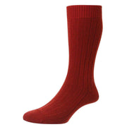 Pantherella Waddington Cashmere Socks - Winter Berry Red
