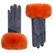 Powder Bettina Gloves - Denim Blue/Orange